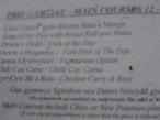 The vegetarian menu option