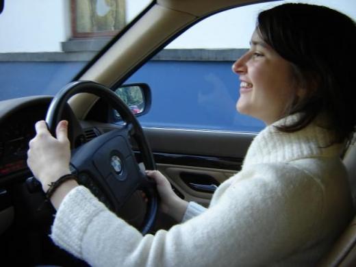 Joanna driving (gulp)
